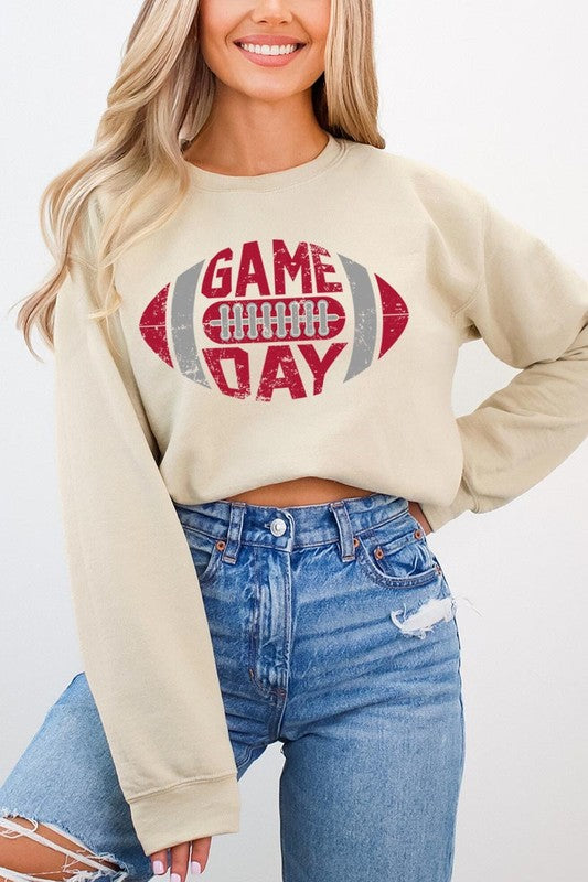 Game Day Football Graphic Fleece Sweatshirts
