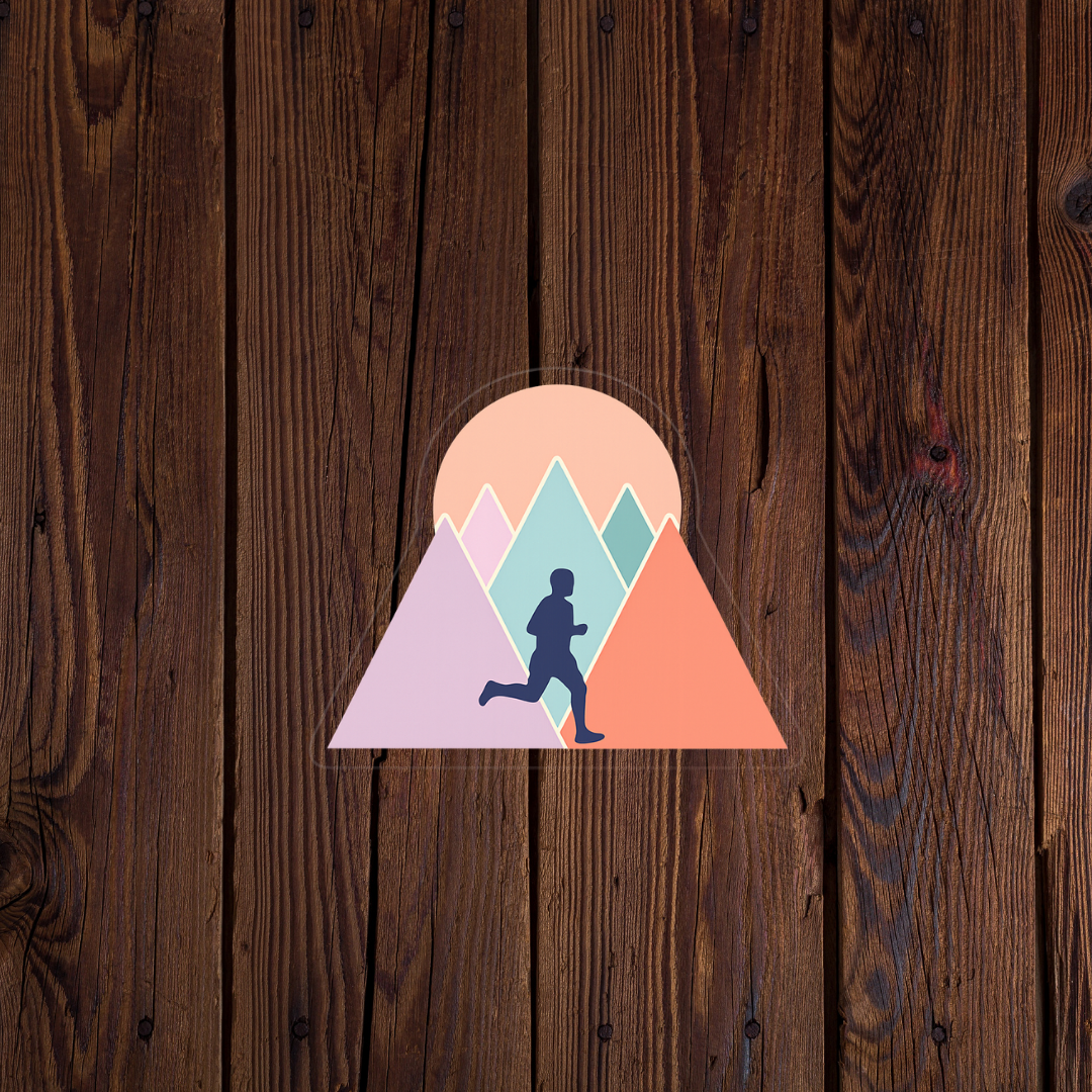 Hike | Hiking | Run | Running Sticker | Waterproof Vinyl Sticker | Durable Laptop & Water-Bottle Decal | Weather-Proof
