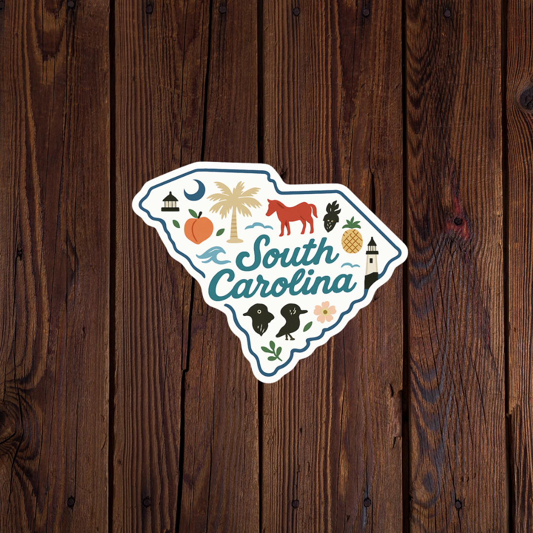 South Carolina State Icon Sticker