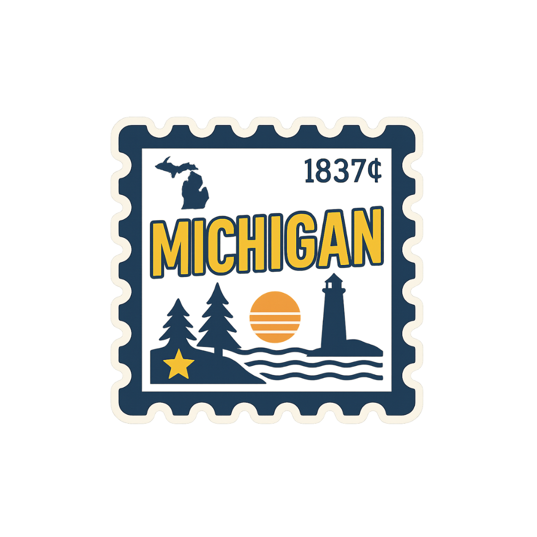 Michigan Stamp Sticker