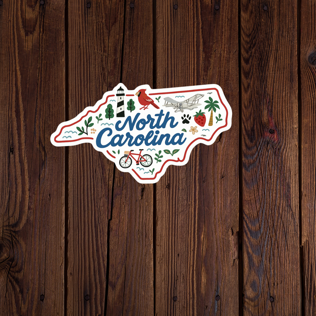 North Carolina Icon State Sticker