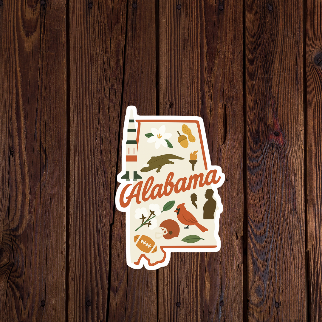 Alabama Icon State Sticker