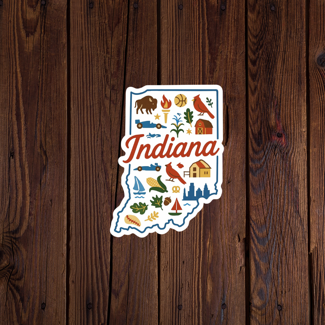 Indiana Icon State Sticker