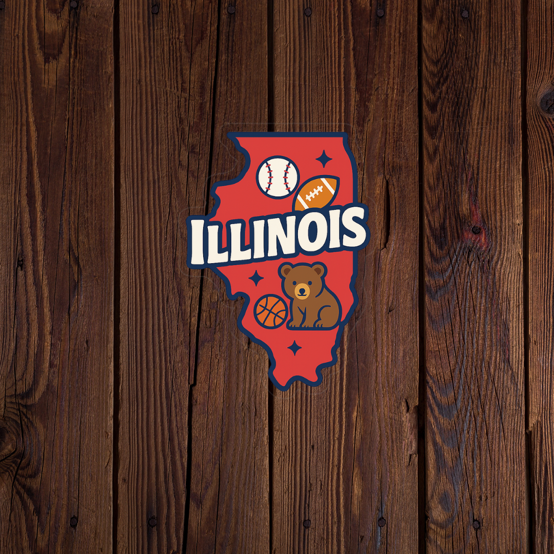 State of Illinois Sport Icon Sticker
