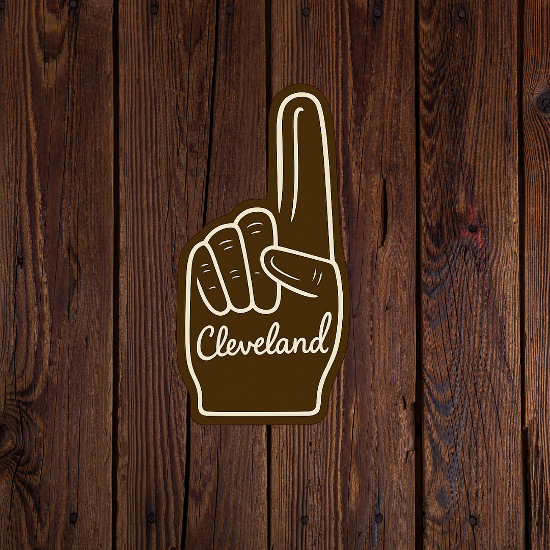 Cleveland Foam Finger Sticker