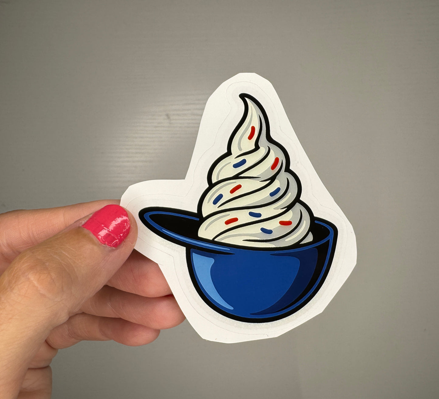 Ice cream helmet sticker