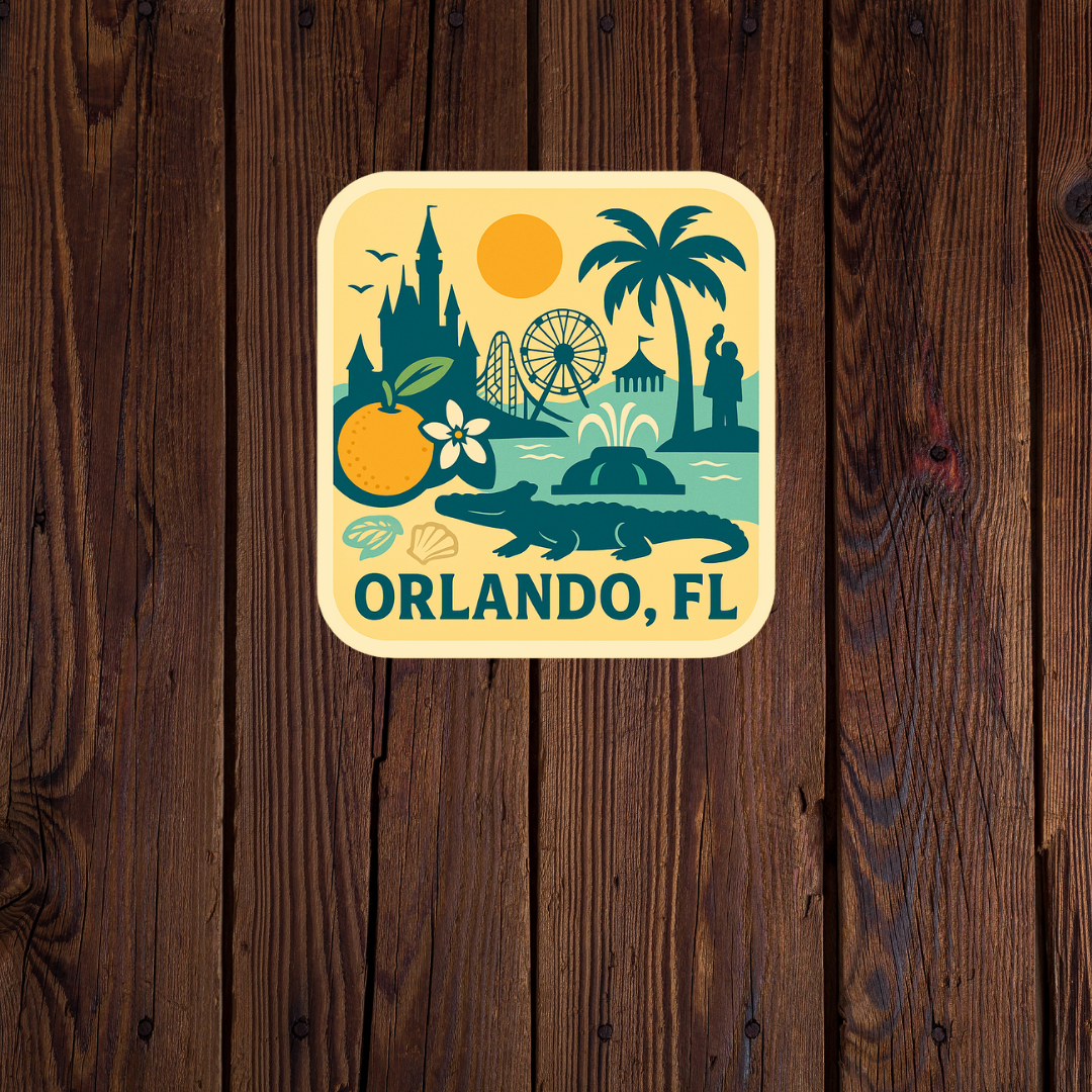 Orlando Florida City Icon Sticker