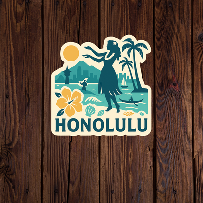 Honolulu Hawaii Sticker