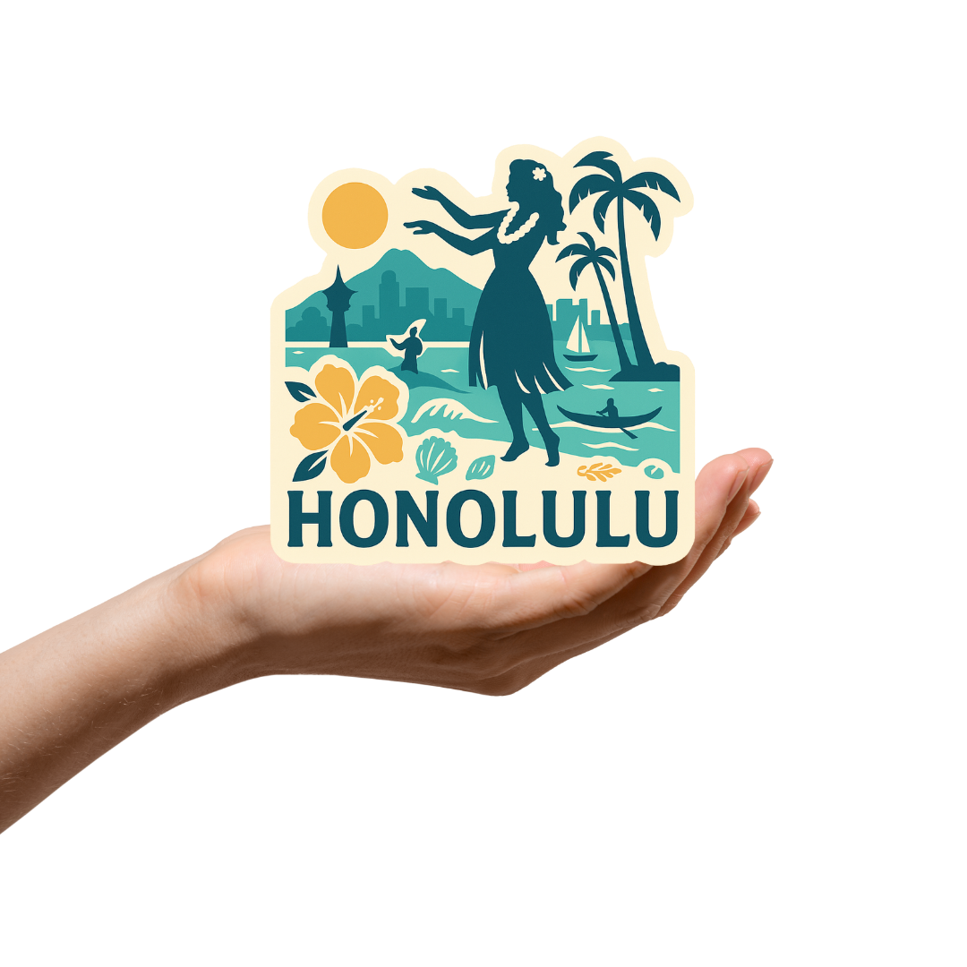 Honolulu Hawaii Sticker