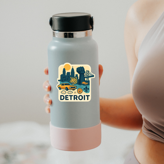 Detroit Michigan City icon Sticker