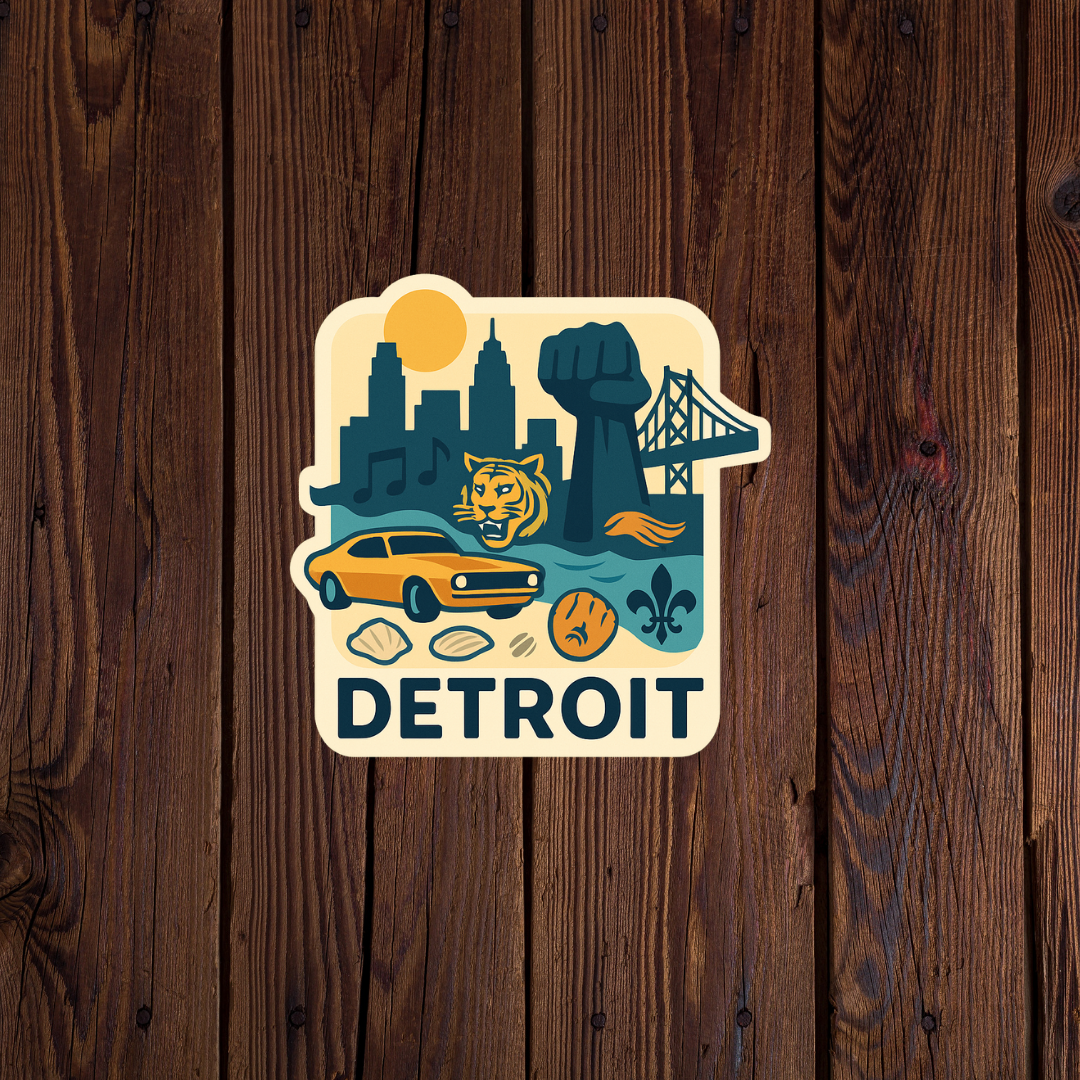 Detroit Michigan City icon Sticker