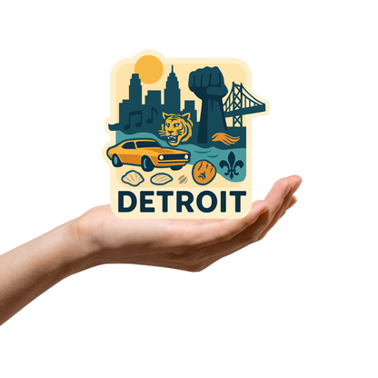 Detroit Michigan City icon Sticker