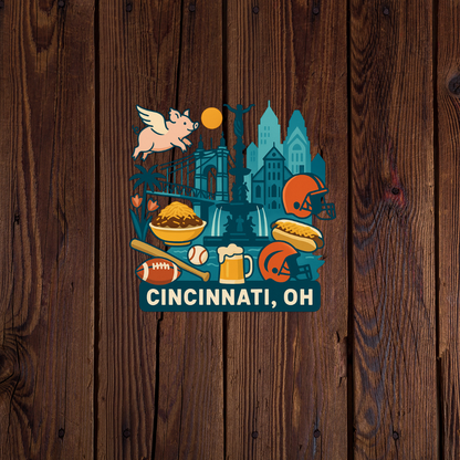 Cincinnati Ohio Icon Sticker