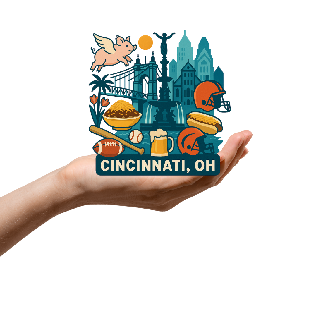 Cincinnati Ohio Icon Sticker