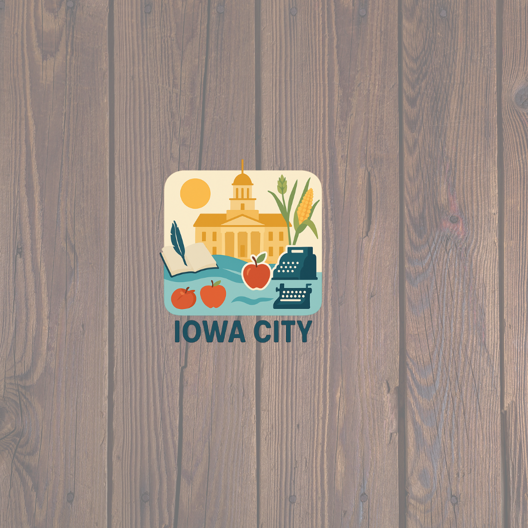 Iowa City Icon Sticker