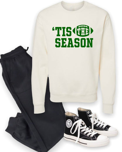 Football Tis The Season Crewneck Sweatshirt