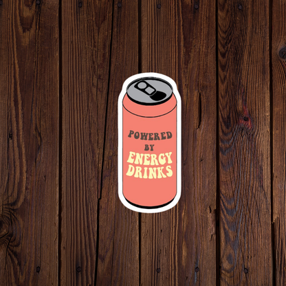 Powered by energy drinks sticker