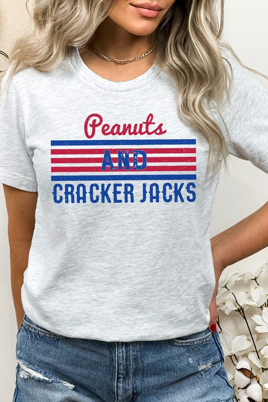 Peanuts And Cracker Jacks Baseball Graphic Tee