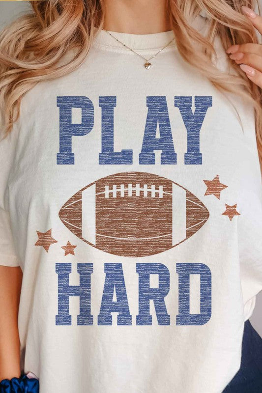 PLAY HARD FOOTBALL GRAPHIC TEE