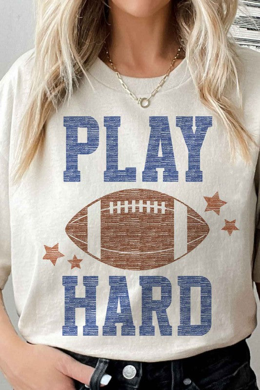 PLAY HARD FOOTBALL GRAPHIC TEE