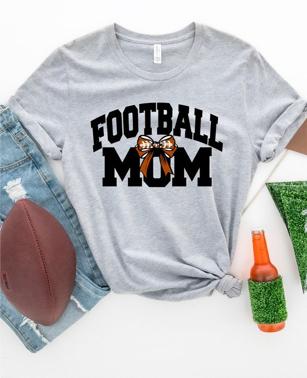 Football Mom Bow Graphic Boutique Tee