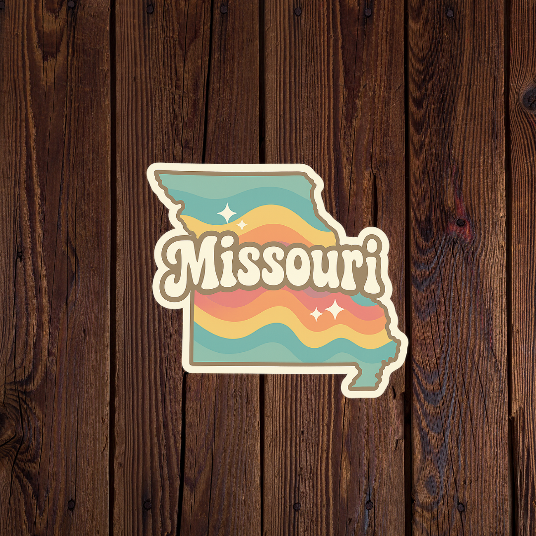 Retro State of Missouri Sticker