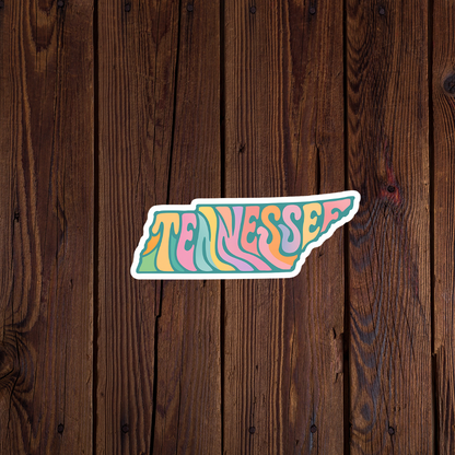 Retro State of Tennessee Sticker