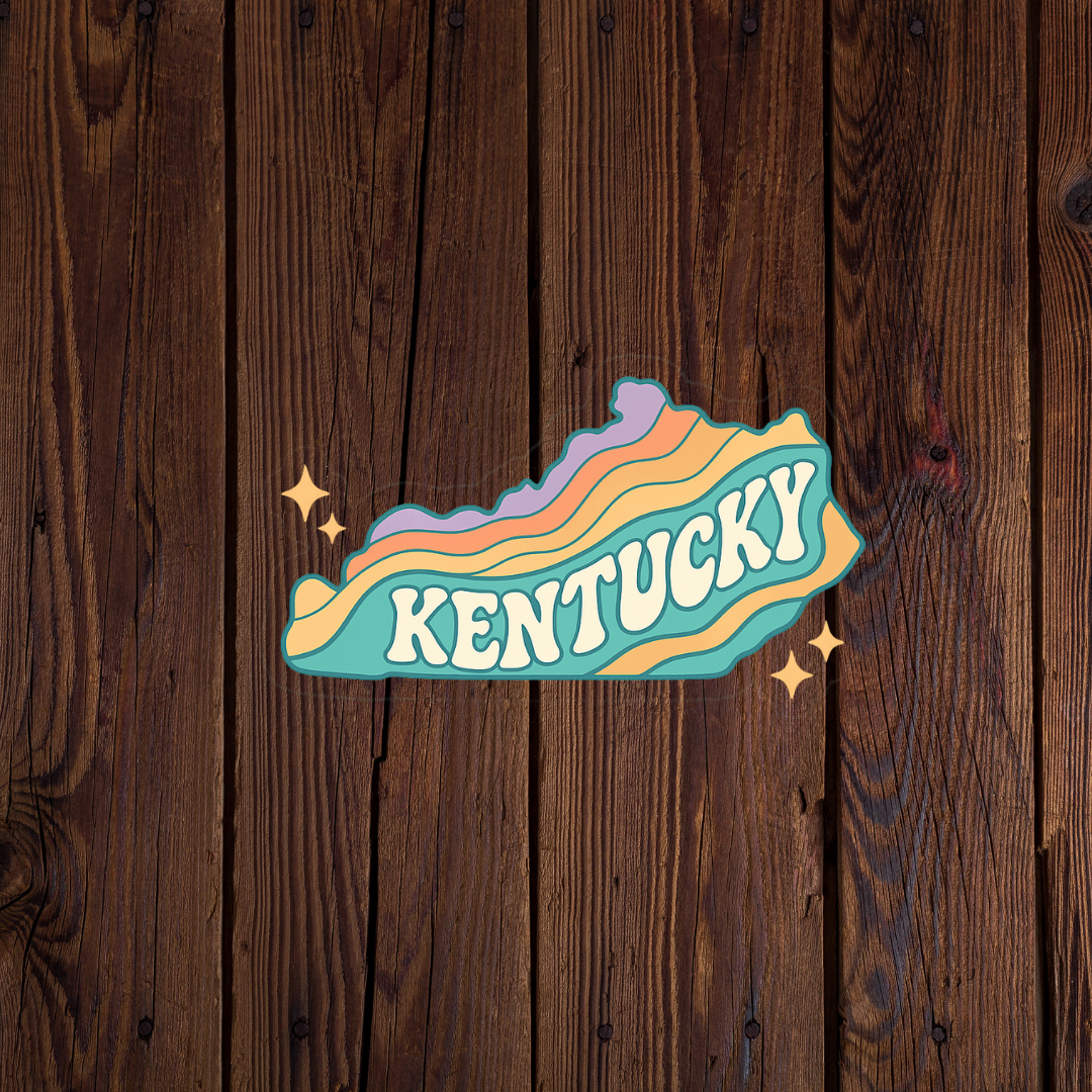 Retro State of Kentucky Sticker