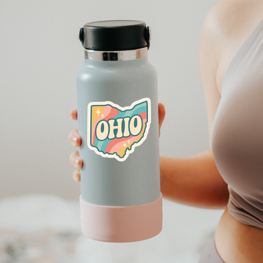 Retro State of Ohio Sticker