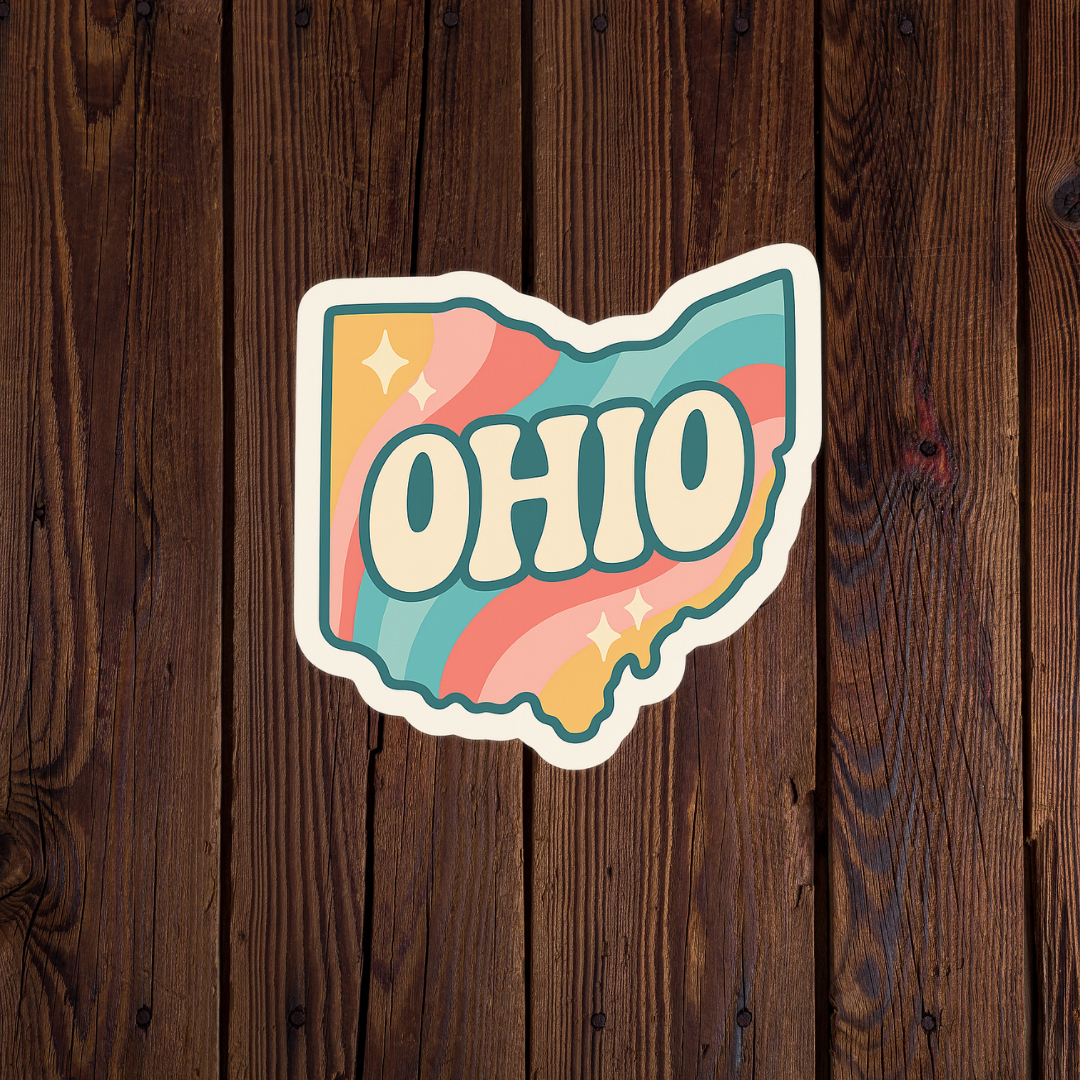 Retro State of Ohio Sticker