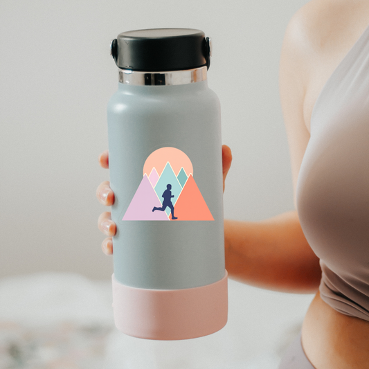 Hike | Hiking | Run | Running Sticker | Waterproof Vinyl Sticker | Durable Laptop & Water-Bottle Decal | Weather-Proof