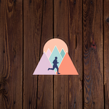 Hike | Hiking | Run | Running Sticker | Waterproof Vinyl Sticker | Durable Laptop & Water-Bottle Decal | Weather-Proof