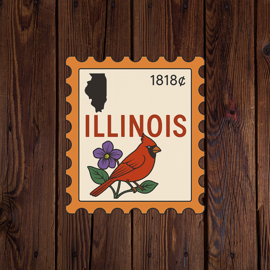 Illinois Stamp Sticker
