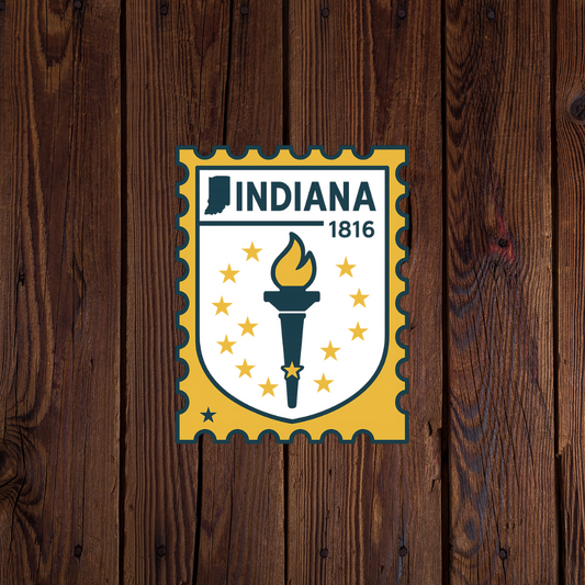 Indiana Stamp Sticker
