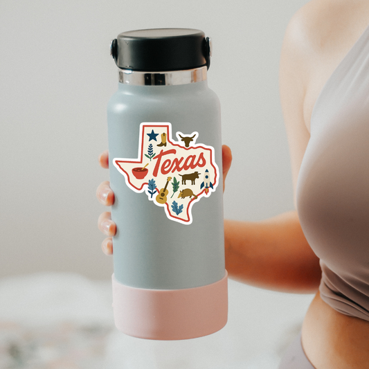 Texas Icons State Sticker