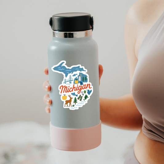 Michigan Icons State Sticker