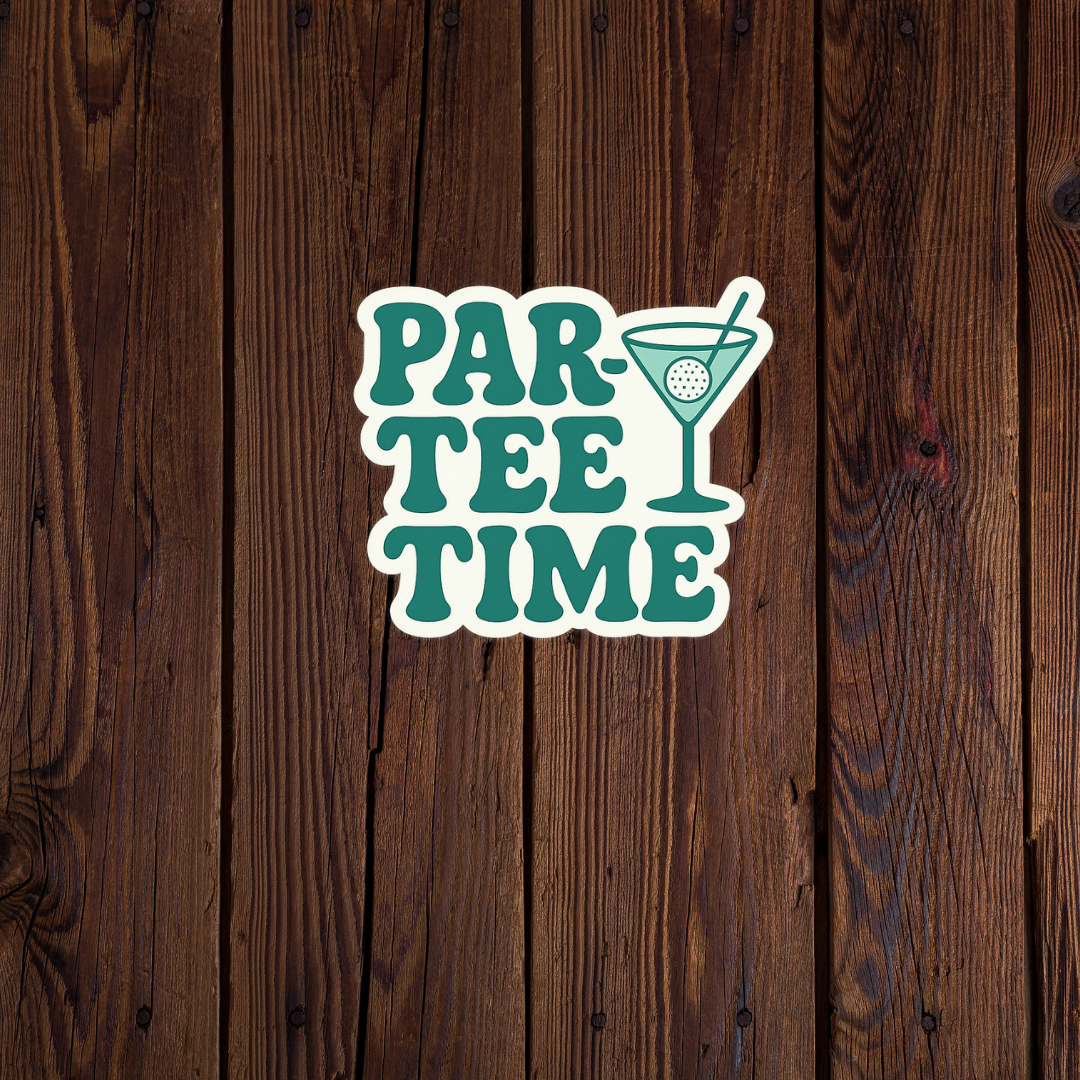 Par Tee Time Sticker