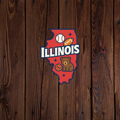 State of Illinois Sport Icon Sticker