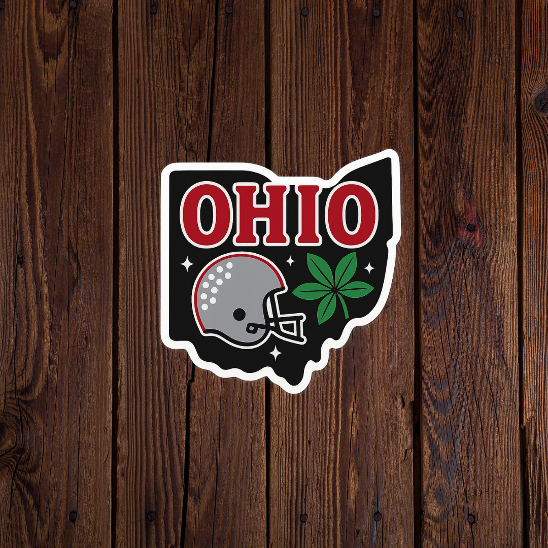 Black State of Ohio Sport Icon Sticker