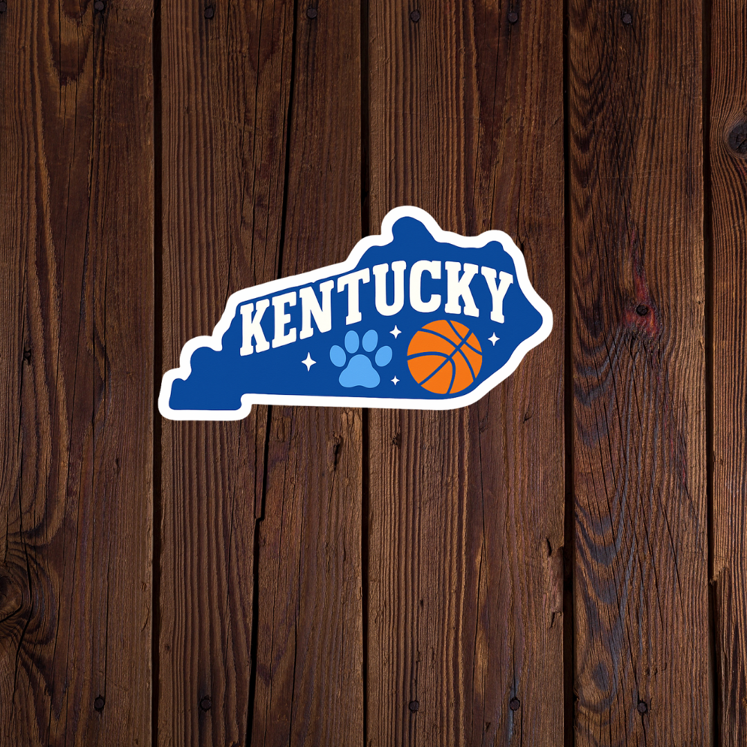 Blue State of Kentucky Sport Icon Sticker