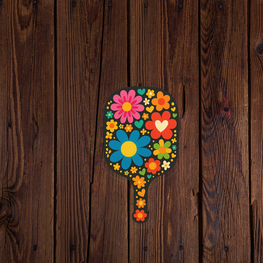 Floral Pickleball Sticker