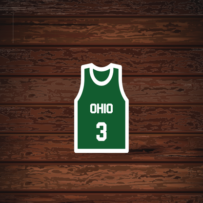 Green Ohio Jersey Sticker