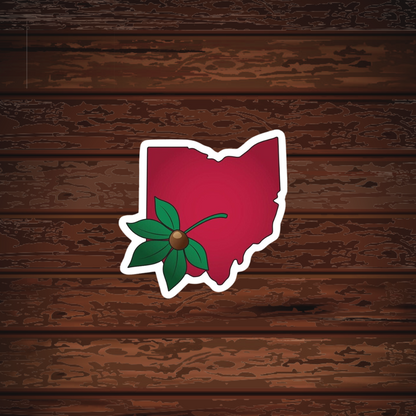 State of Ohio Buckeye Sticker