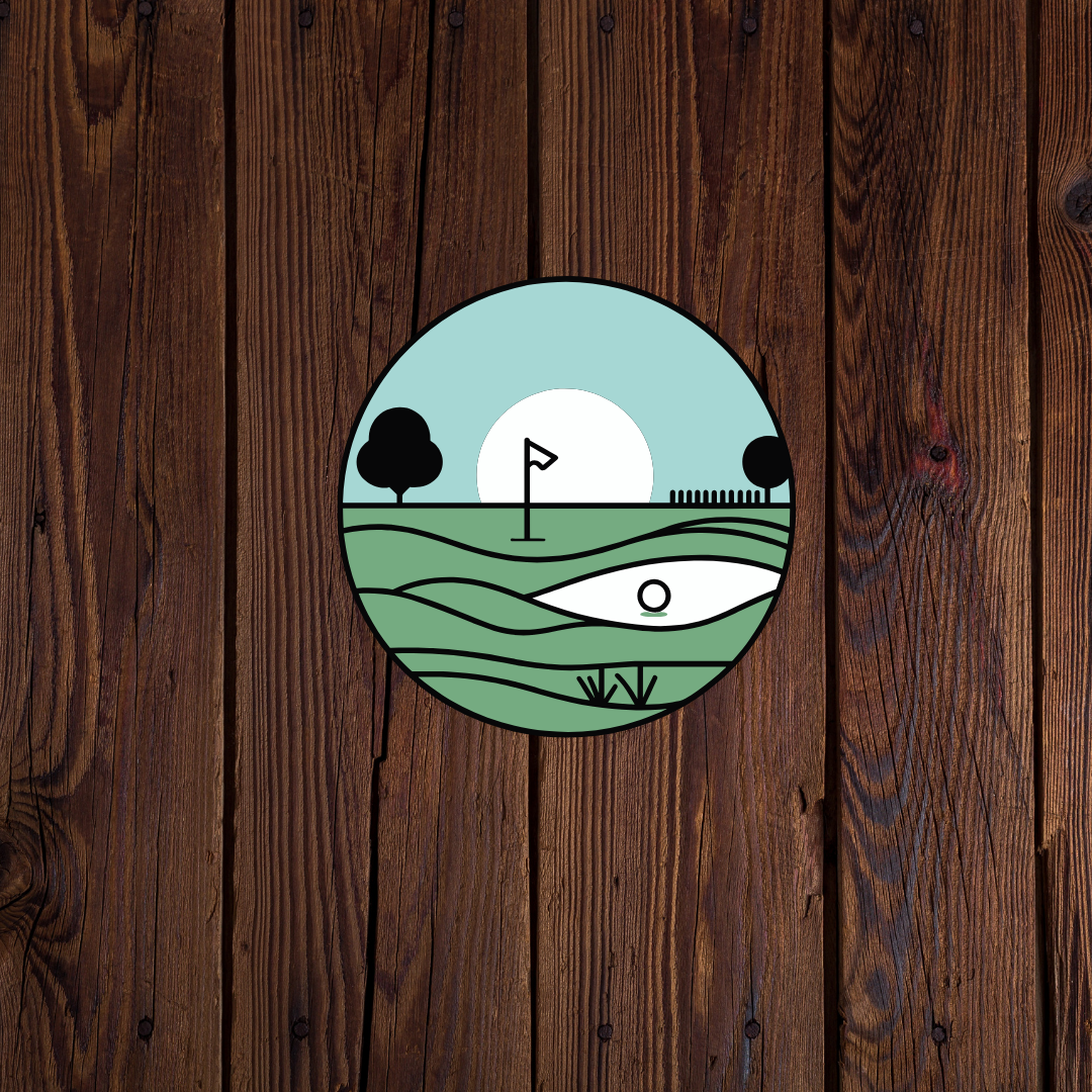 Scenic Golf Sticker