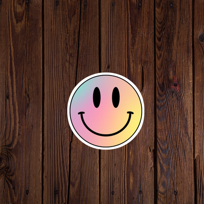 Colorful smiley Face Sticker
