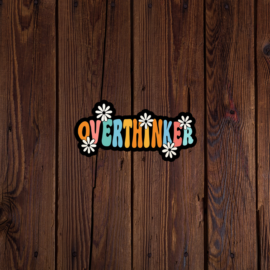 Flower Over Thinker Sticker