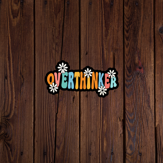 Flower Over Thinker Sticker