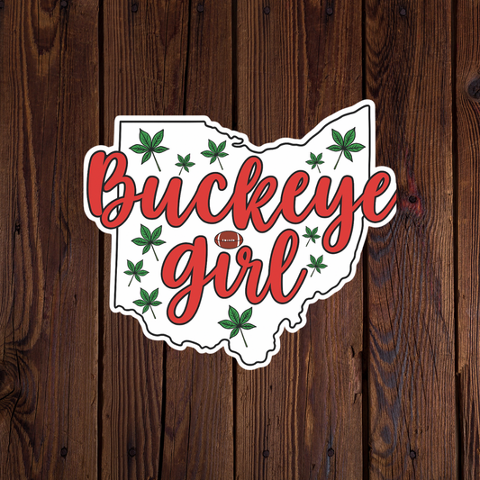 Buckeye Girl Ohio Sticker