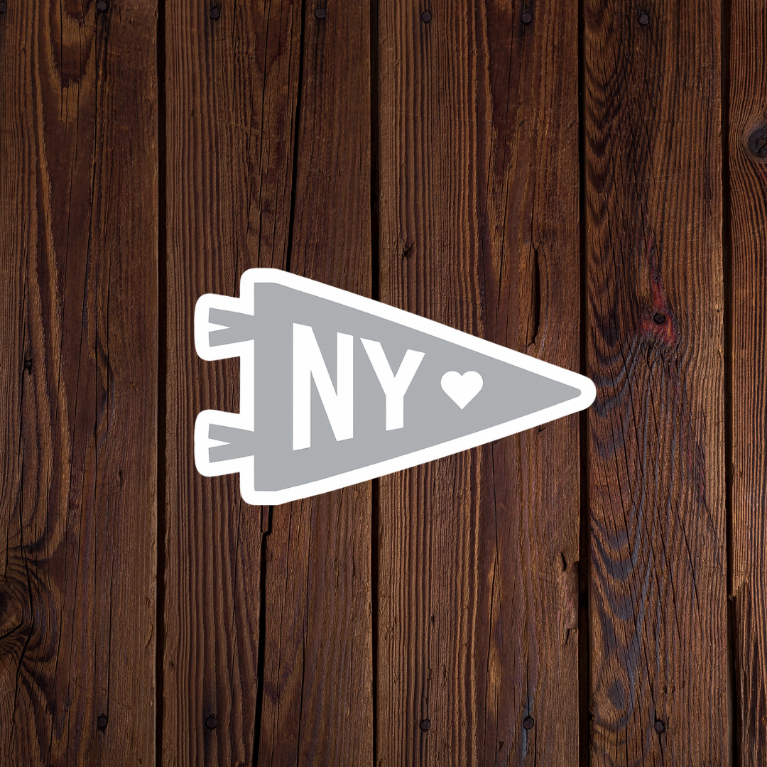 NY New York Pendant Flag Sticker