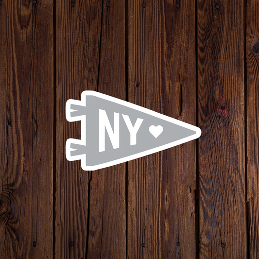 NY New York Pendant Flag Sticker